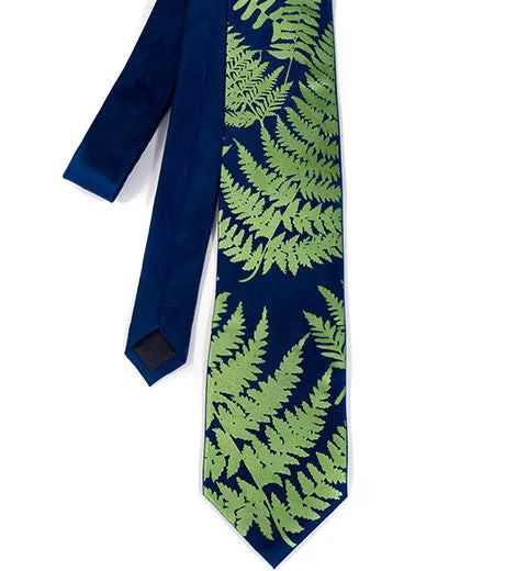 Fern Necktie. Leaf Print Tie