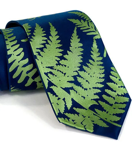 Fern Necktie. Leaf Print Tie