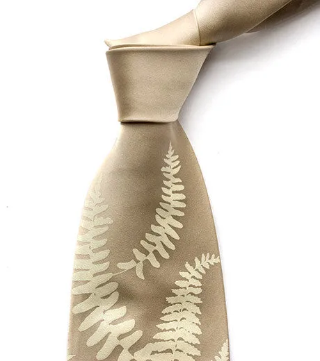 Fern Necktie. Leaf Print Tie