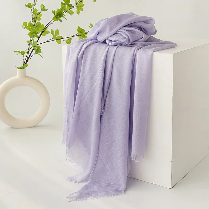 FH24-5559 Cotton and linen scarf for women in spring and autumn hijab  plain hijab  hijab/tudung