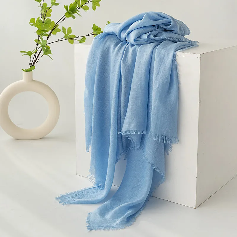 FH24-5559 Cotton and linen scarf for women in spring and autumn hijab  plain hijab  hijab/tudung