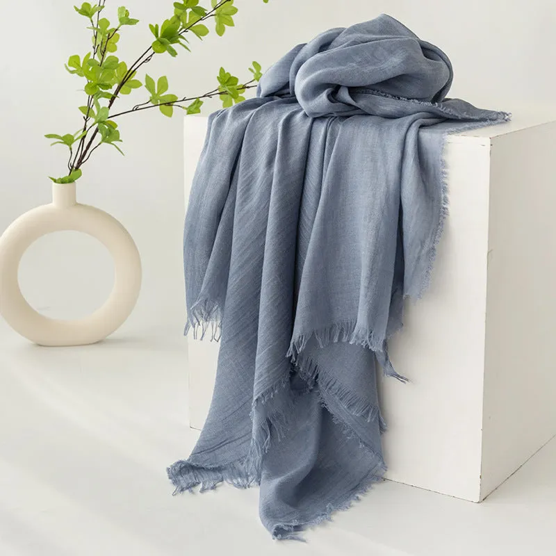 FH24-5559 Cotton and linen scarf for women in spring and autumn hijab  plain hijab  hijab/tudung