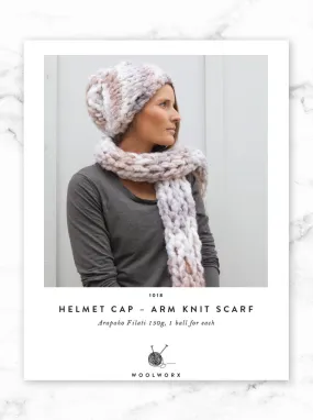 FREE knitting pattern download Hat and Arm Knit Scarf - Arapaho