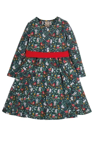 Frugi Party Skater Dress, Festive Friends