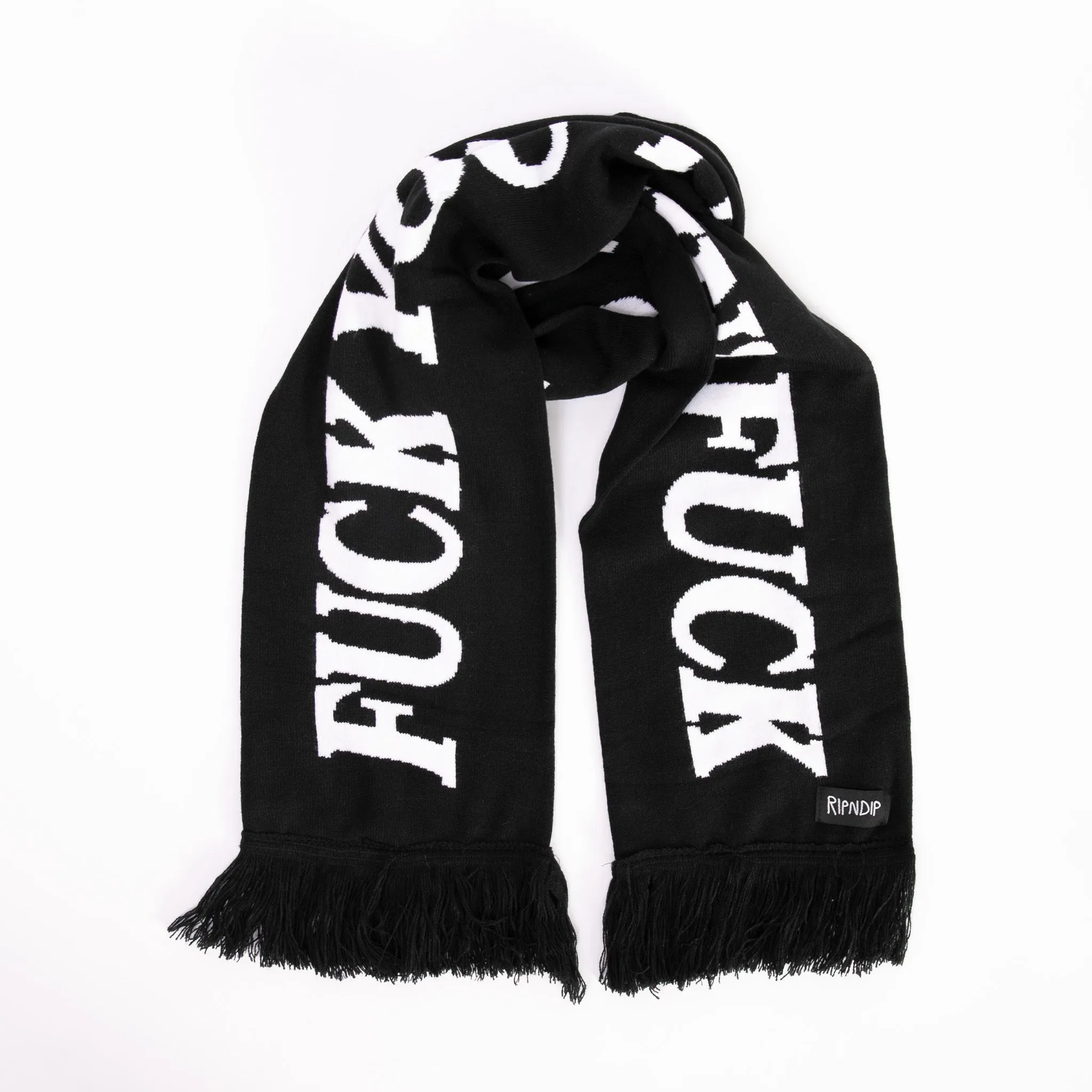 Fuckin Fuck Knit Scarf (Black)