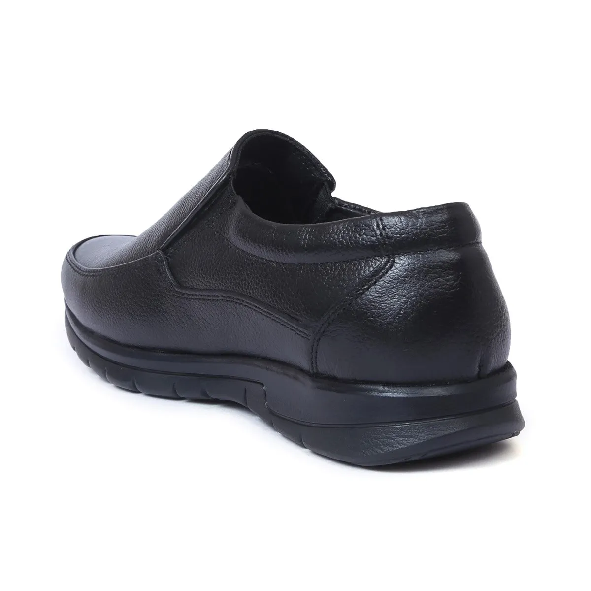 Genuine Leather Mens Slip Ons L – 02 in Black