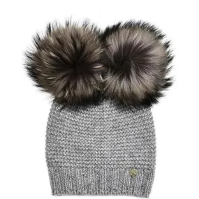 Girls Grey Cashmere Blend Hat