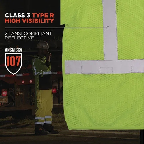 Glowear 8315ba Class 3 Hi-vis Breakaway Safety Vest, 4x-large To 5x-large, Lime, Ships In 1-3 Business Days