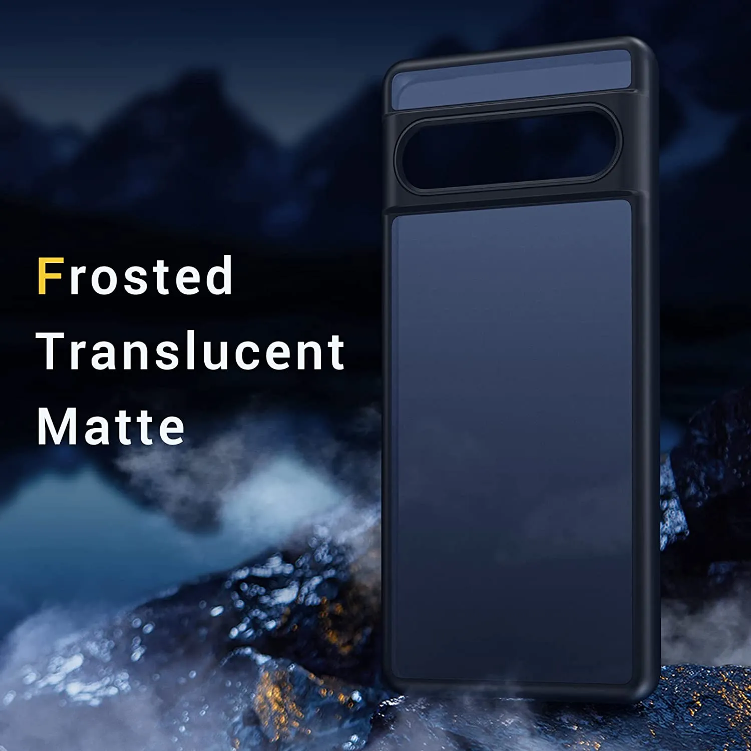 Google Pixel 7 Pro Case Translucent Hard Back Protective Slim Thin Matte Black Phone Cases Pixel 7 Pro 5G 6.7”