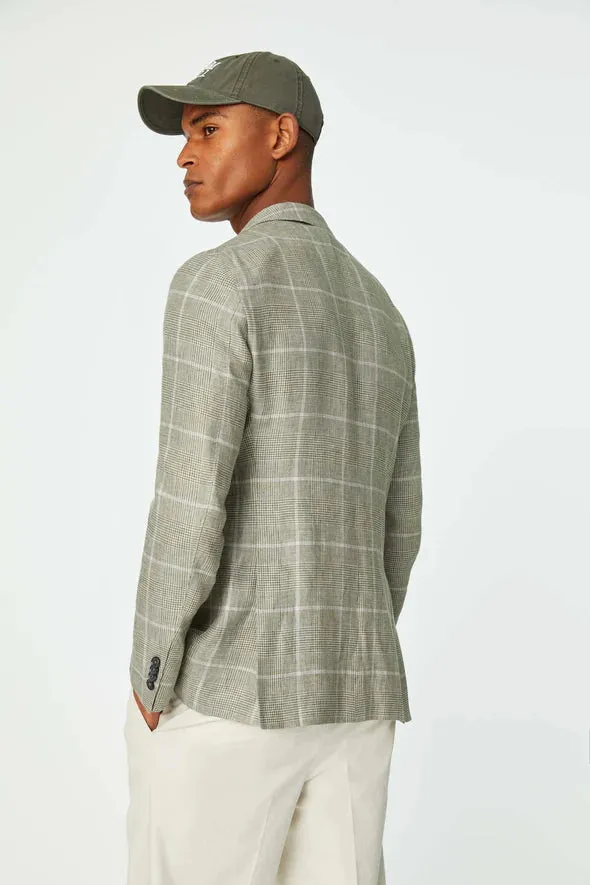 Green Linen Unconstructed Jacket - LBM 1911