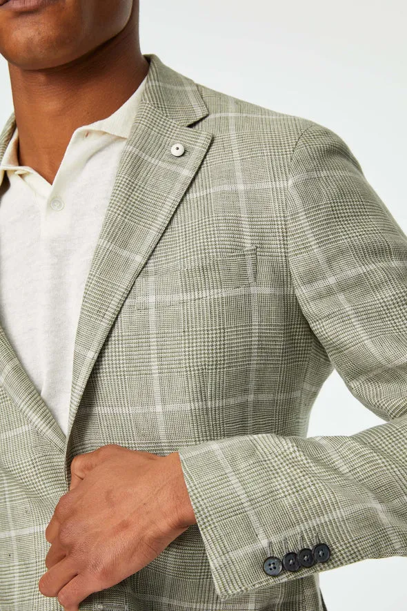 Green Linen Unconstructed Jacket - LBM 1911