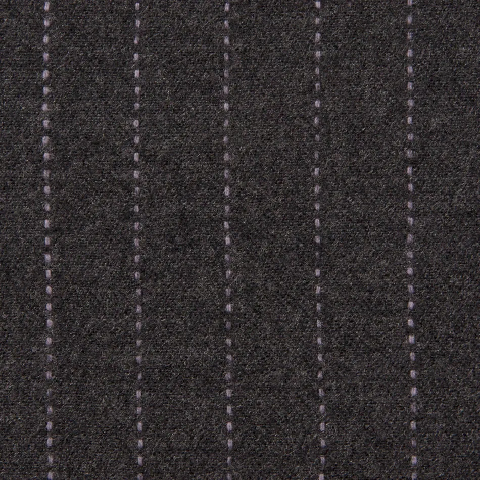 Grey Pinstripe Wool Fabric 260