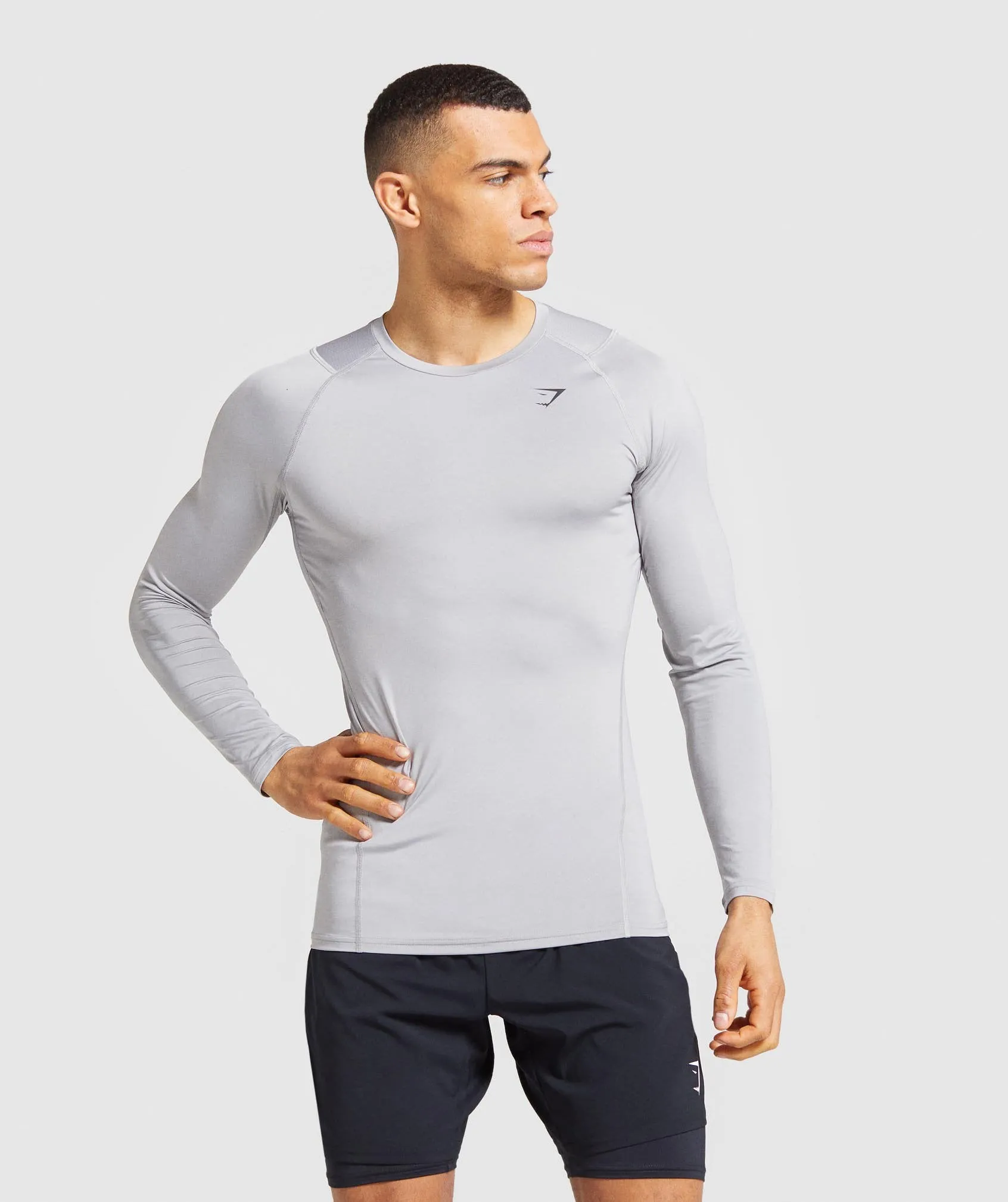 Gymshark Element Baselayer Long Sleeve T-Shirt - Light Grey