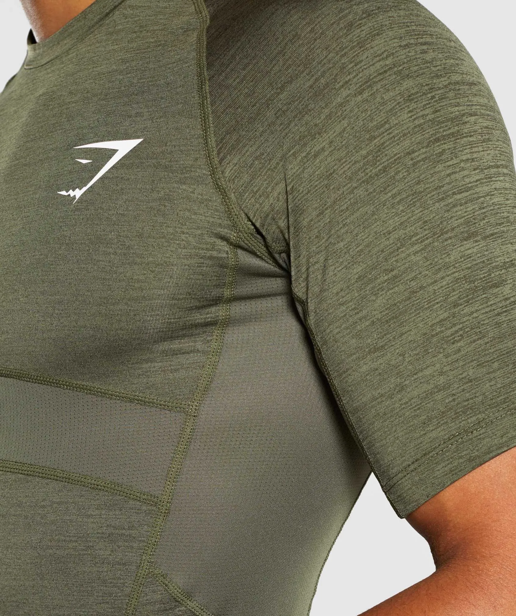 Gymshark Element  Baselayer T-Shirt - Dark Green Marl