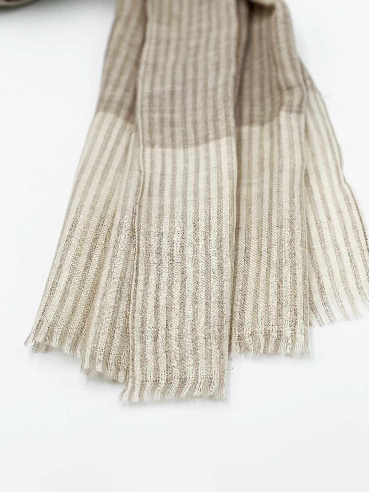 Handwoven 100% Pure Pashmina - TWO-TONED STRIPES