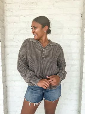 Happy Place Sweater Brown