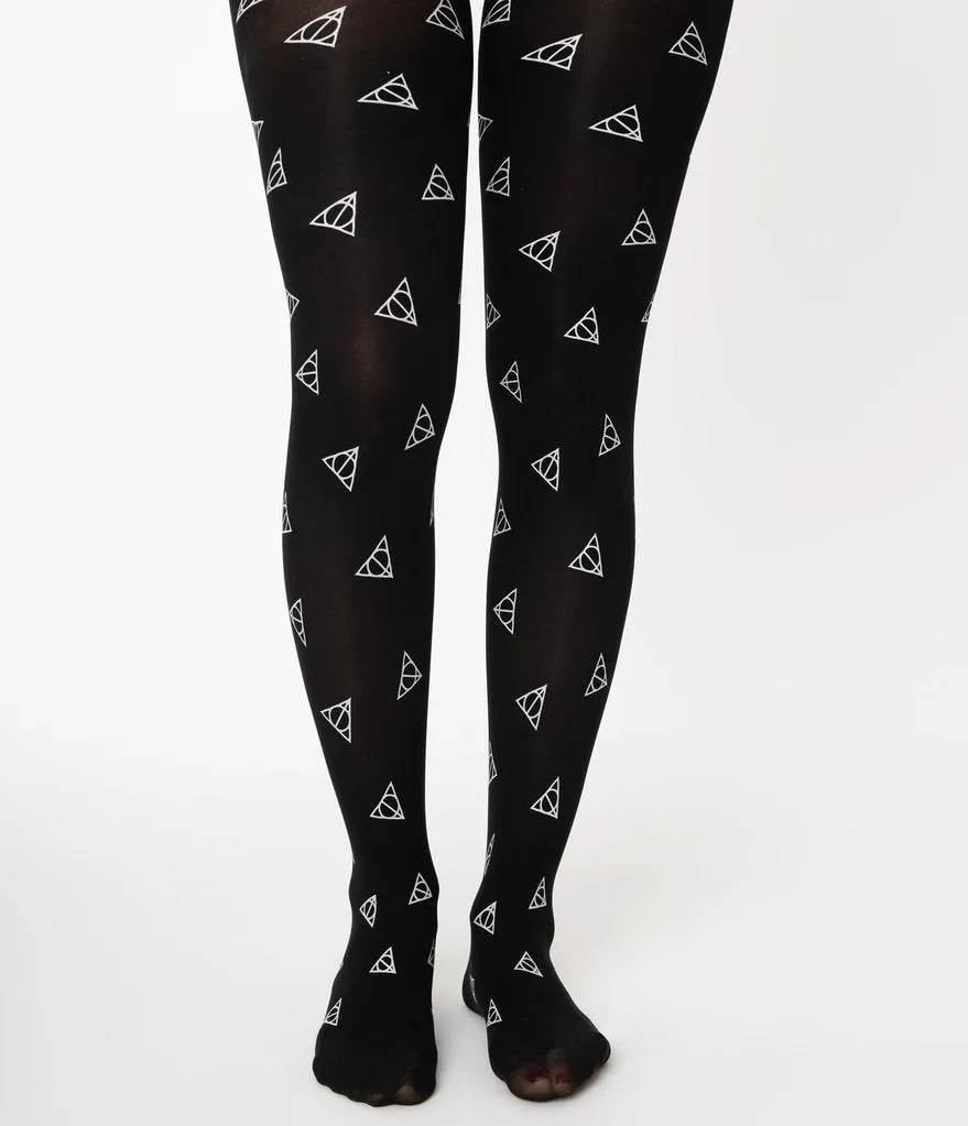 Harry Potter X Unique Vintage Deathly Hallows Tights