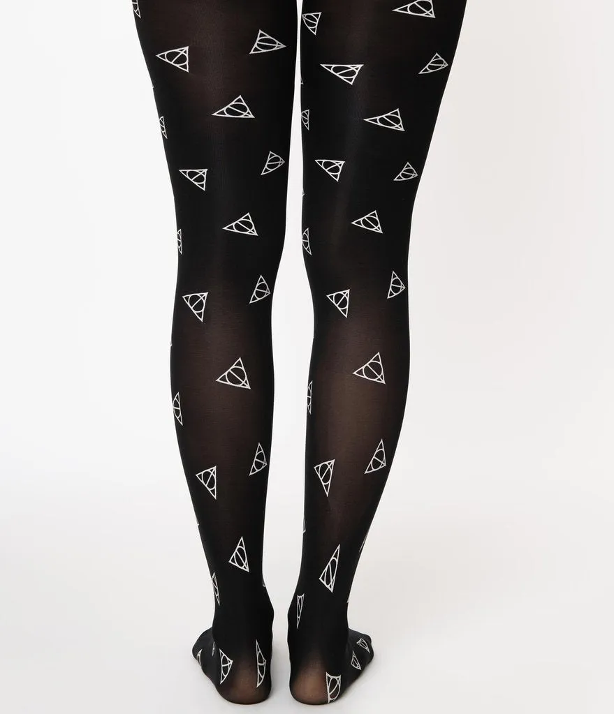 Harry Potter X Unique Vintage Deathly Hallows Tights