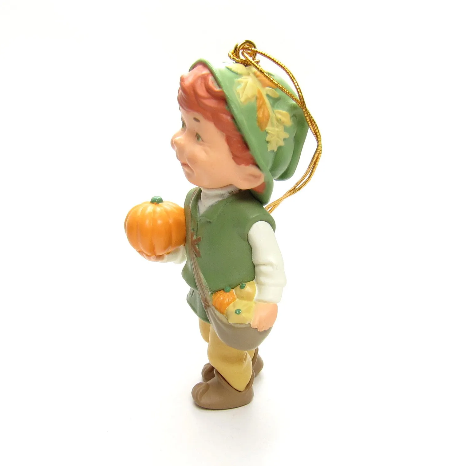 Harvest Joy Ornament Vintage 1994 Hallmark Garden Elves Collection Elf Boy