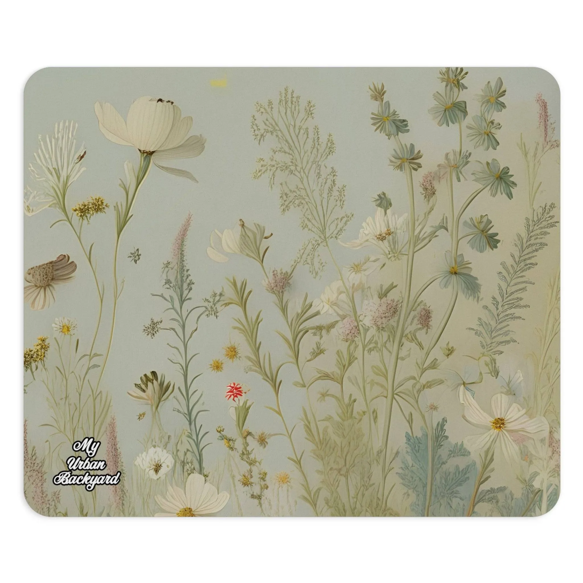 Hazy Day Flowers, Computer Mouse Pad - for Home or Office