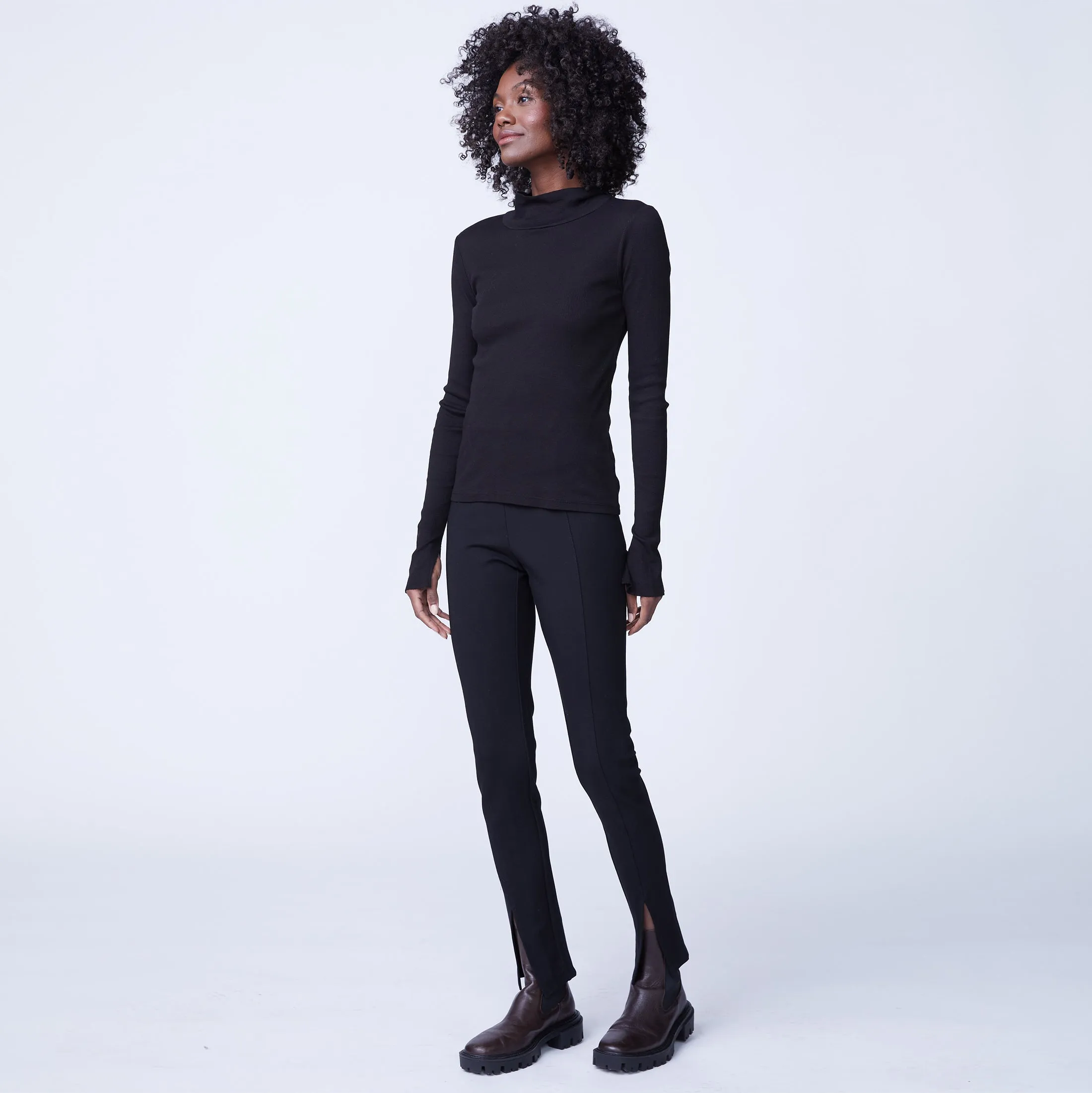 Heather Rib Turtleneck