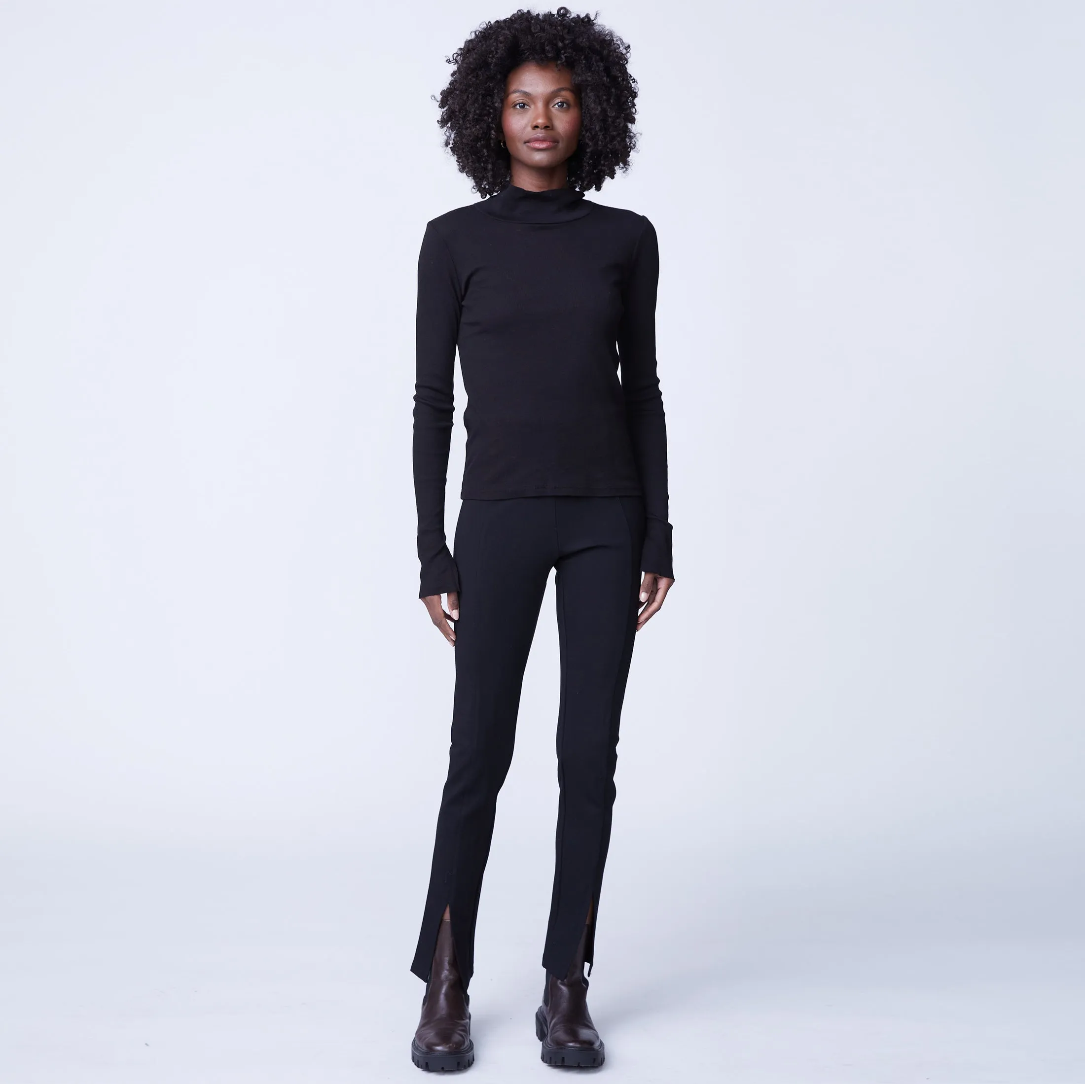 Heather Rib Turtleneck