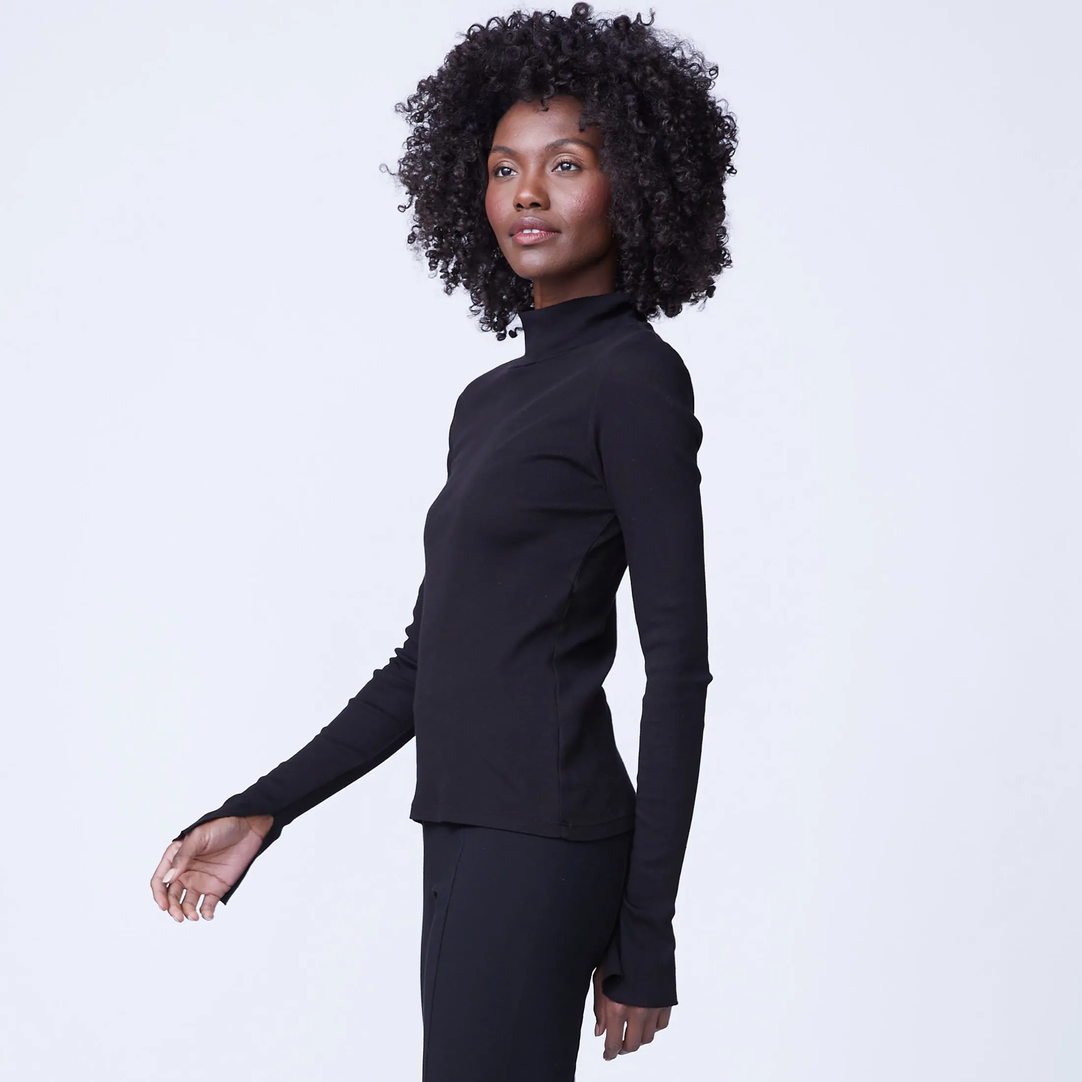 Heather Rib Turtleneck