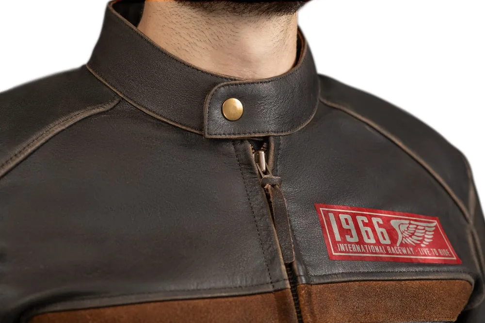 Heritage Retro Brown Motorcycle Leather Jacket