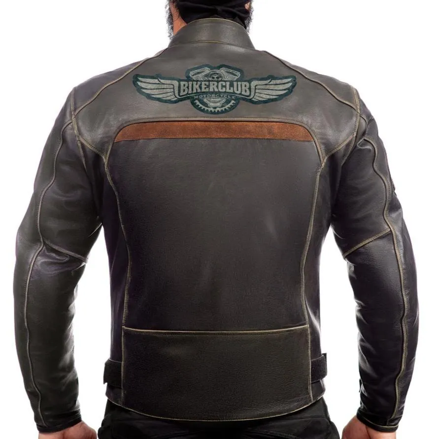 Heritage Retro Brown Motorcycle Leather Jacket