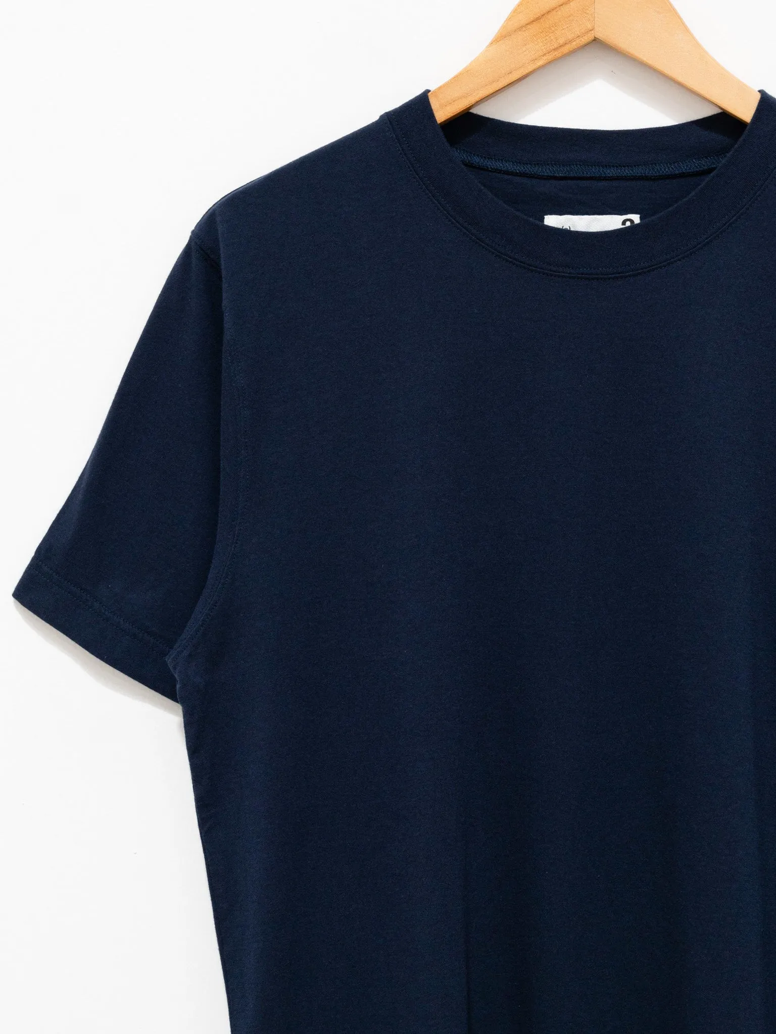 High Gauge Jersey Crewneck T-Shirt - Navy