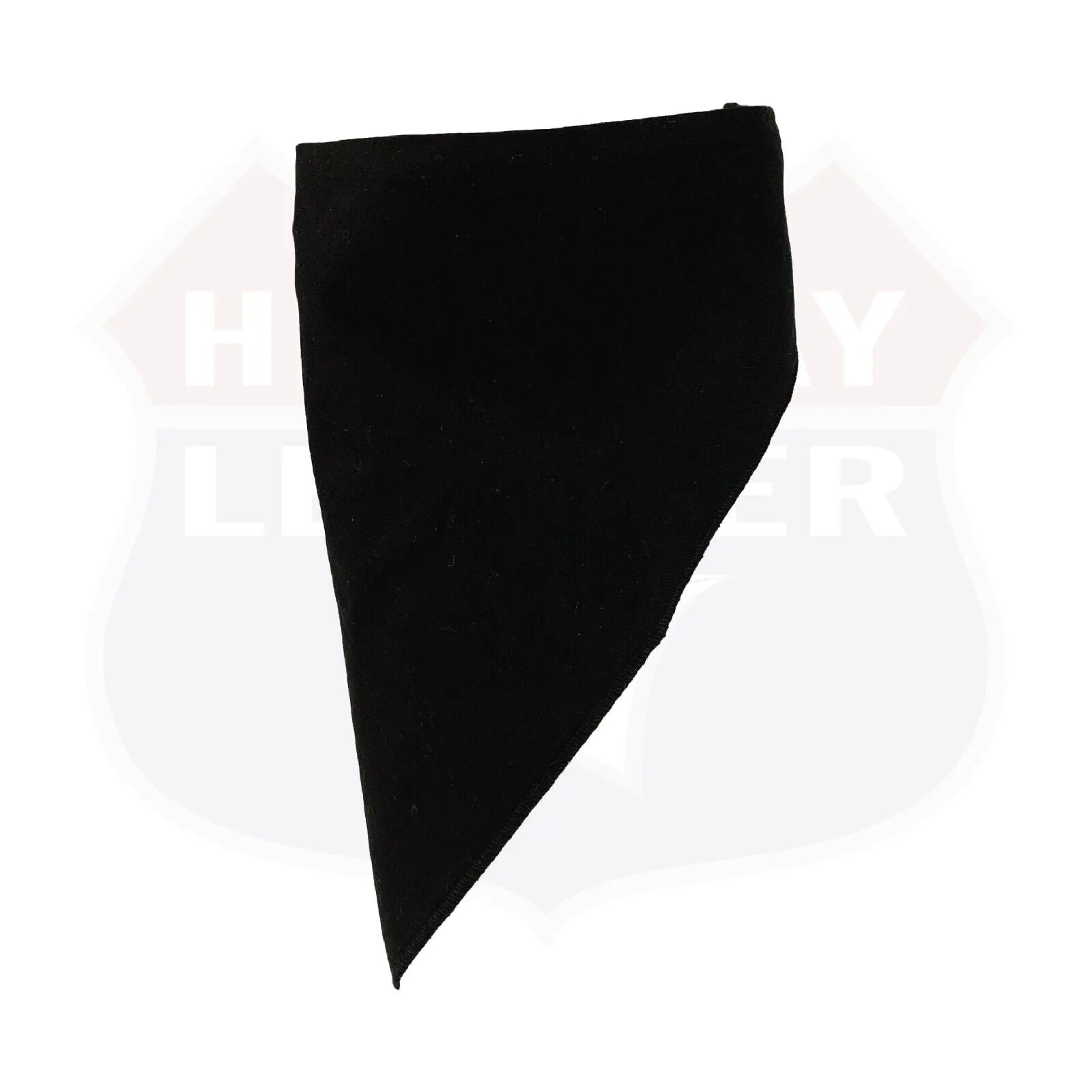 HL80302BLACK Face Mask Black Cotton Bandana Biker Facemask Triangle Headband Neck Ride Scarf