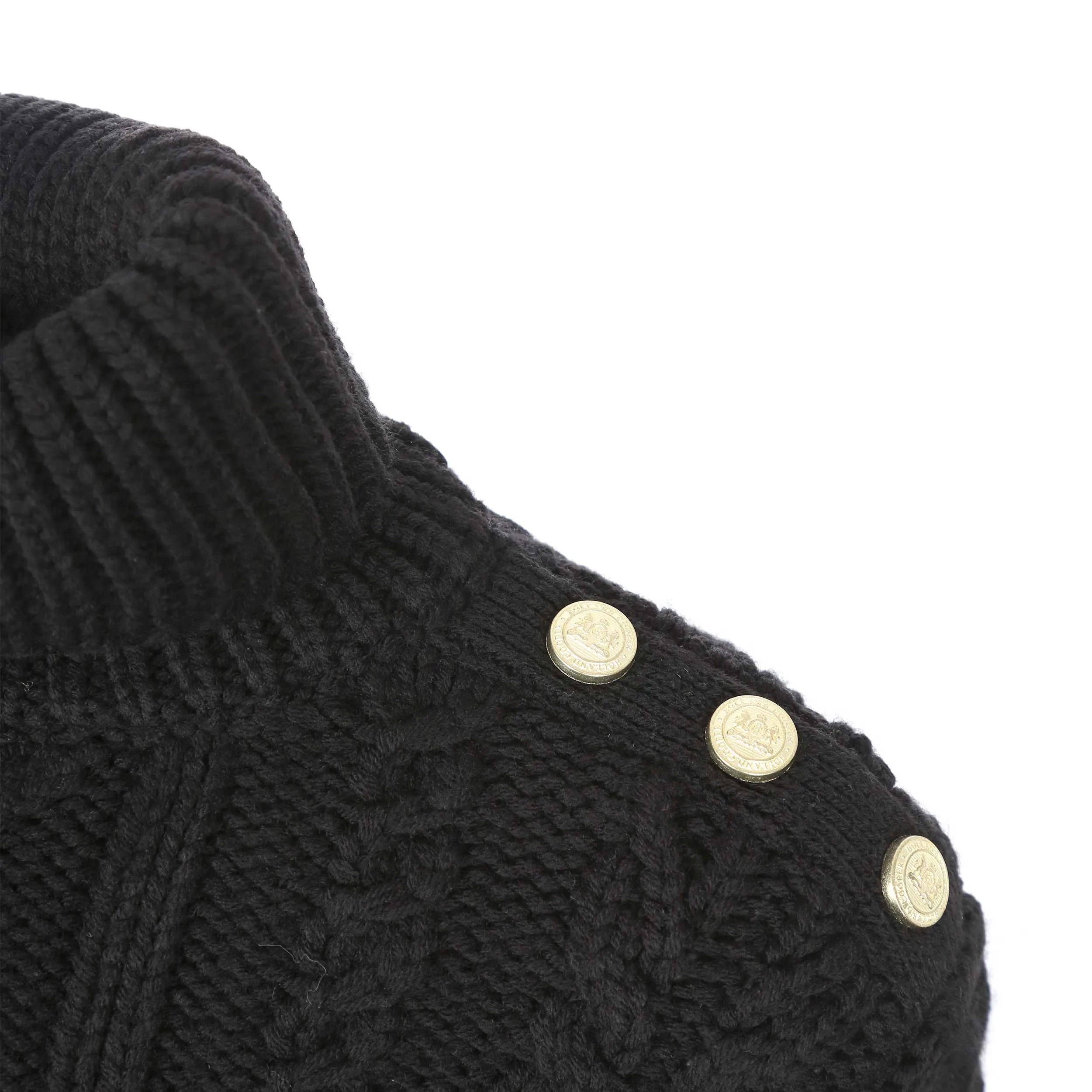 Holland Cooper Belgravia Cable Knitwear in Black