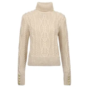 Holland Cooper Belgravia Cable Knitwear in Oatmeal