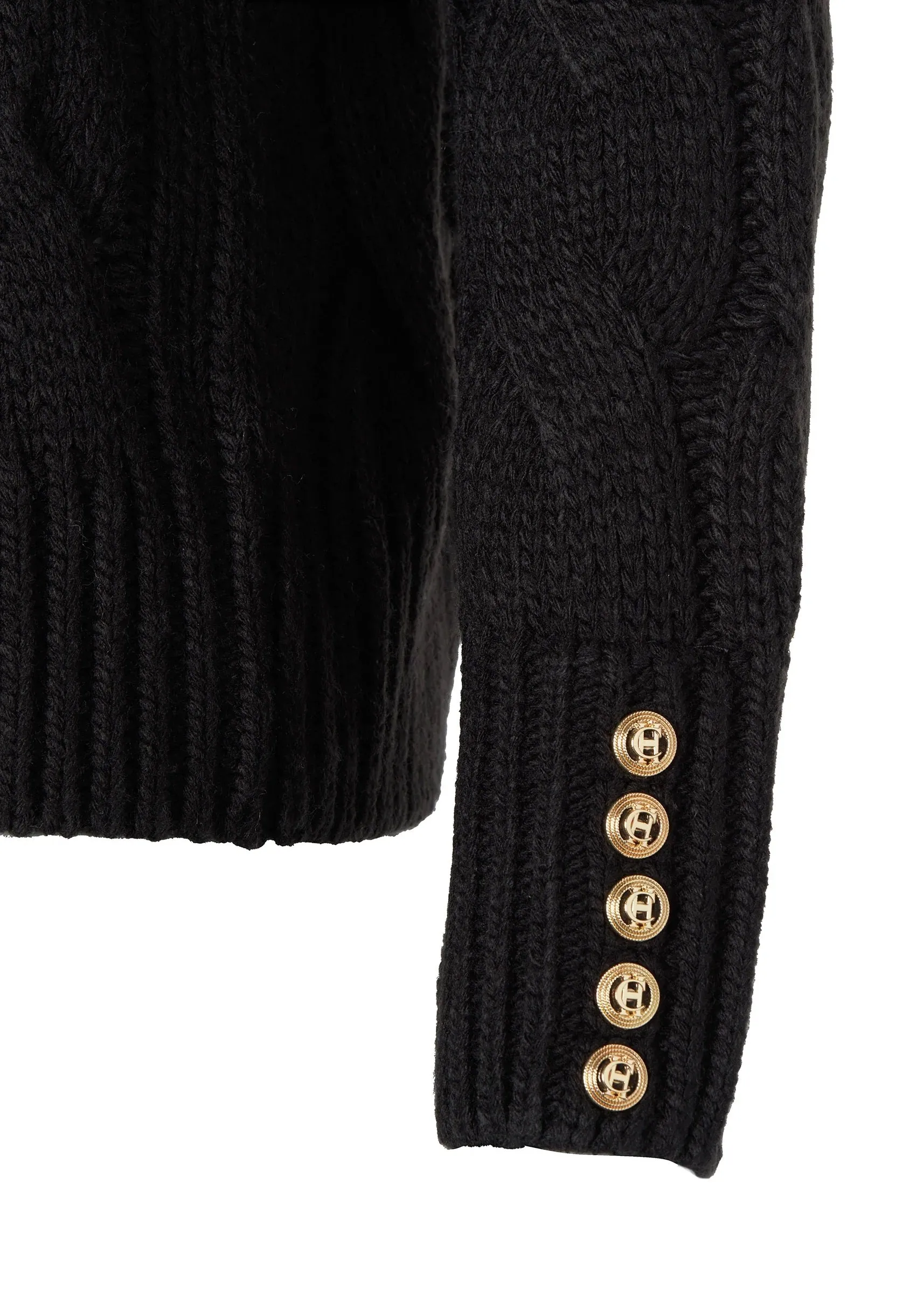 Holland Cooper Lucia Roll Neck Knit in Black