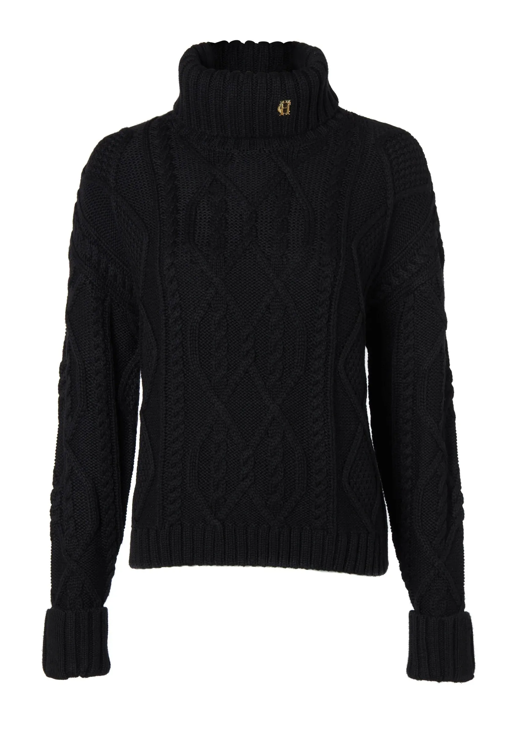 Holland Cooper Noveli Cable Knit in Black