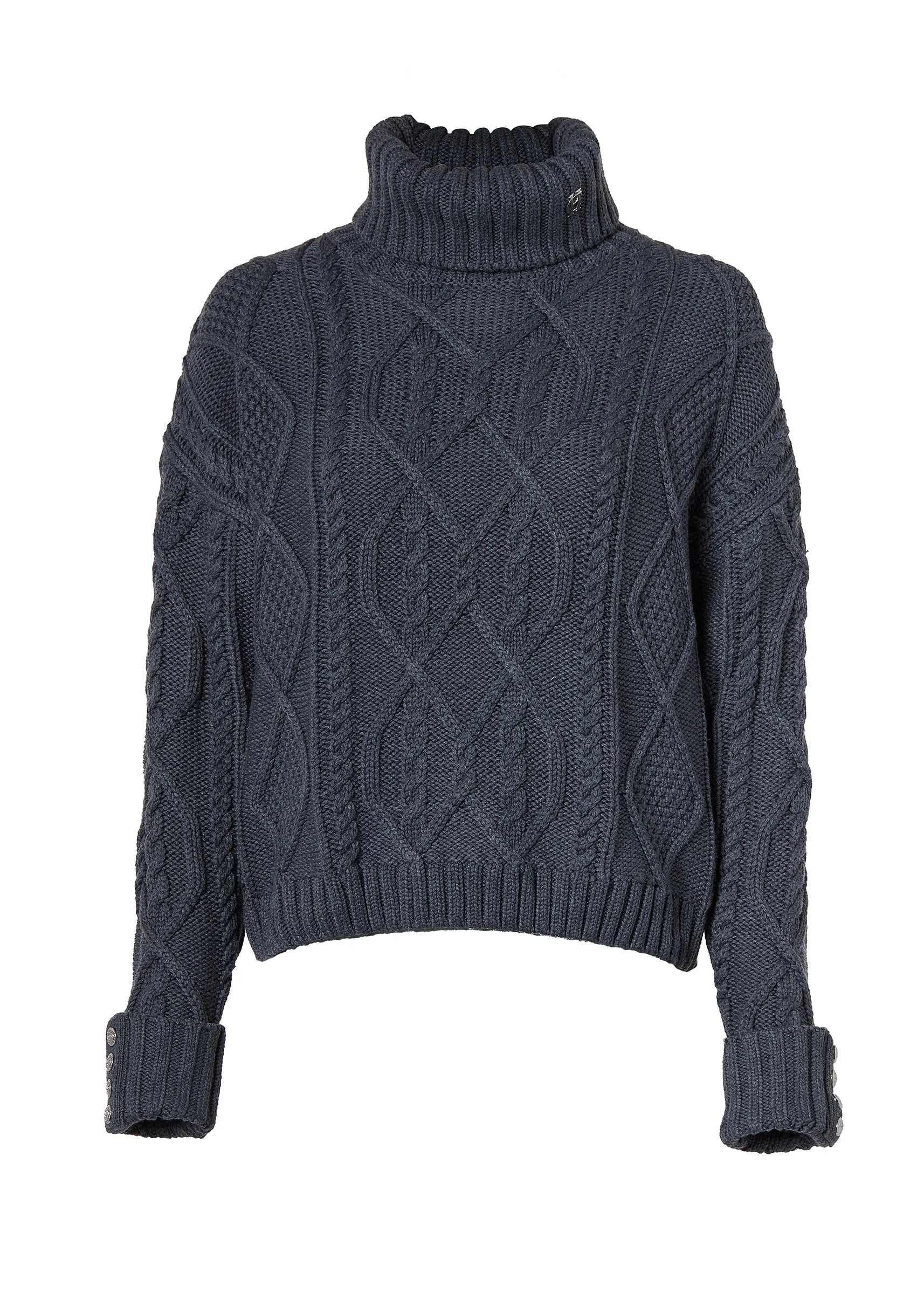 Holland Cooper Noveli Cable Knit in Charcoal