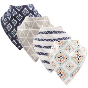 Hudson Baby Cotton Fleece Bandana Bibs, Aztec