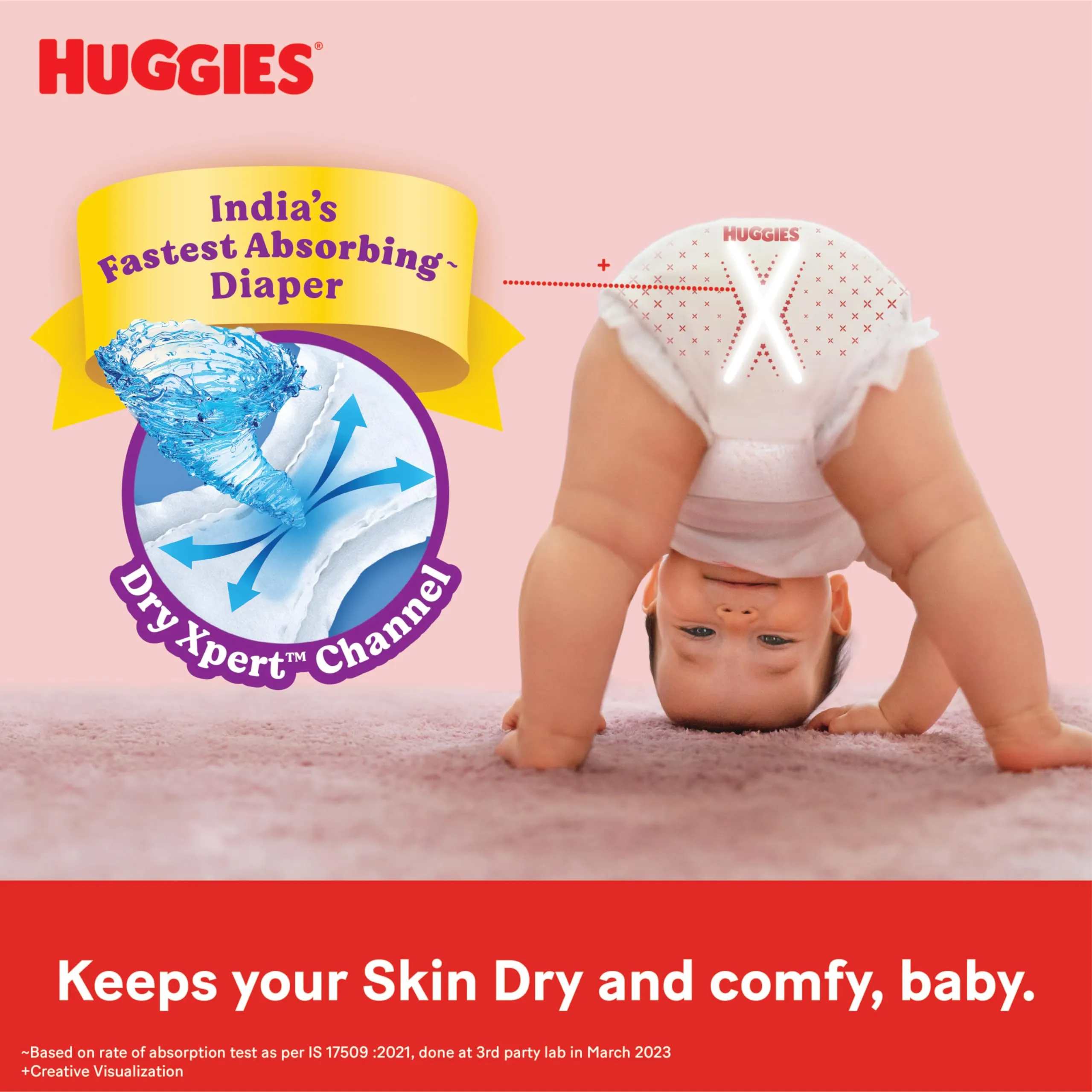 Huggies Complete Comfort Wonder Pants Medium (M) Size (7-12 Kgs) Baby Diaper Pants, 228 count| India's Fastest Absorbing Diaper with upto 4x faster absorption | Unique Dry Xpert Channel