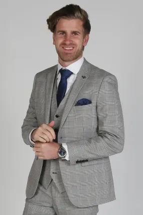 Hugo Grey Check Three Piece Suit