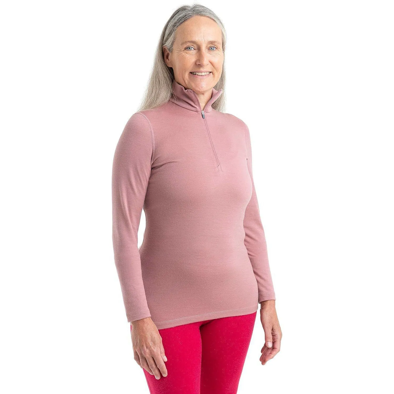 Icebreaker Women's 200 Oasis Long Sleeve Thermal Cold Weather Half Zip Base Layer Top