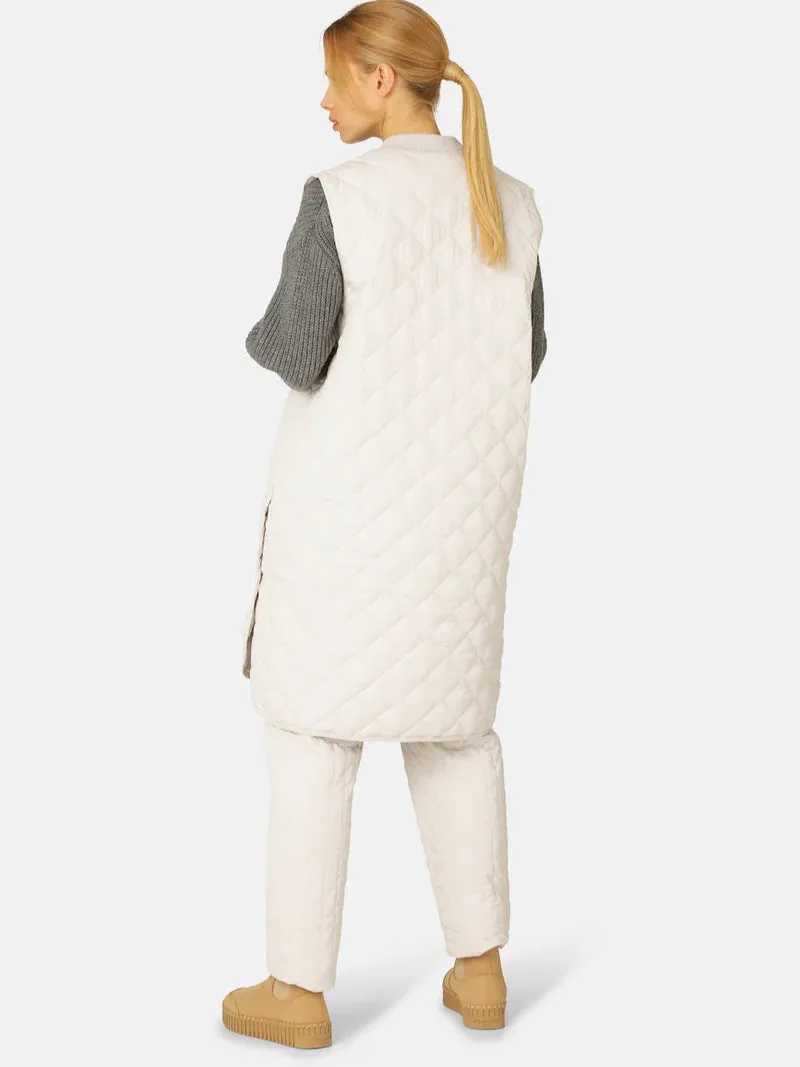 Ilse Jacobsen Padded Quilt Vest Cream