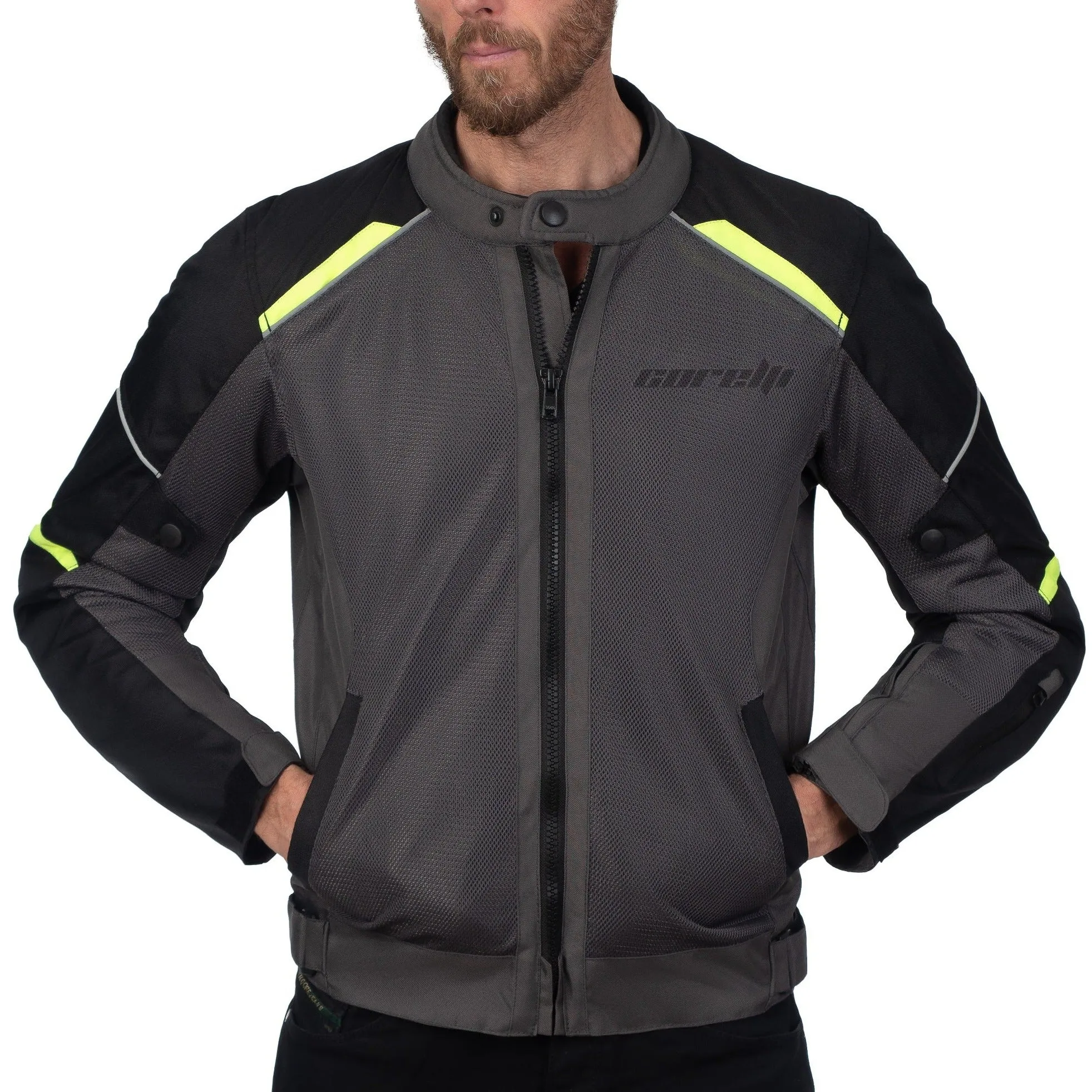 Infinity Gray Motorcycle Mesh Textile Jacket