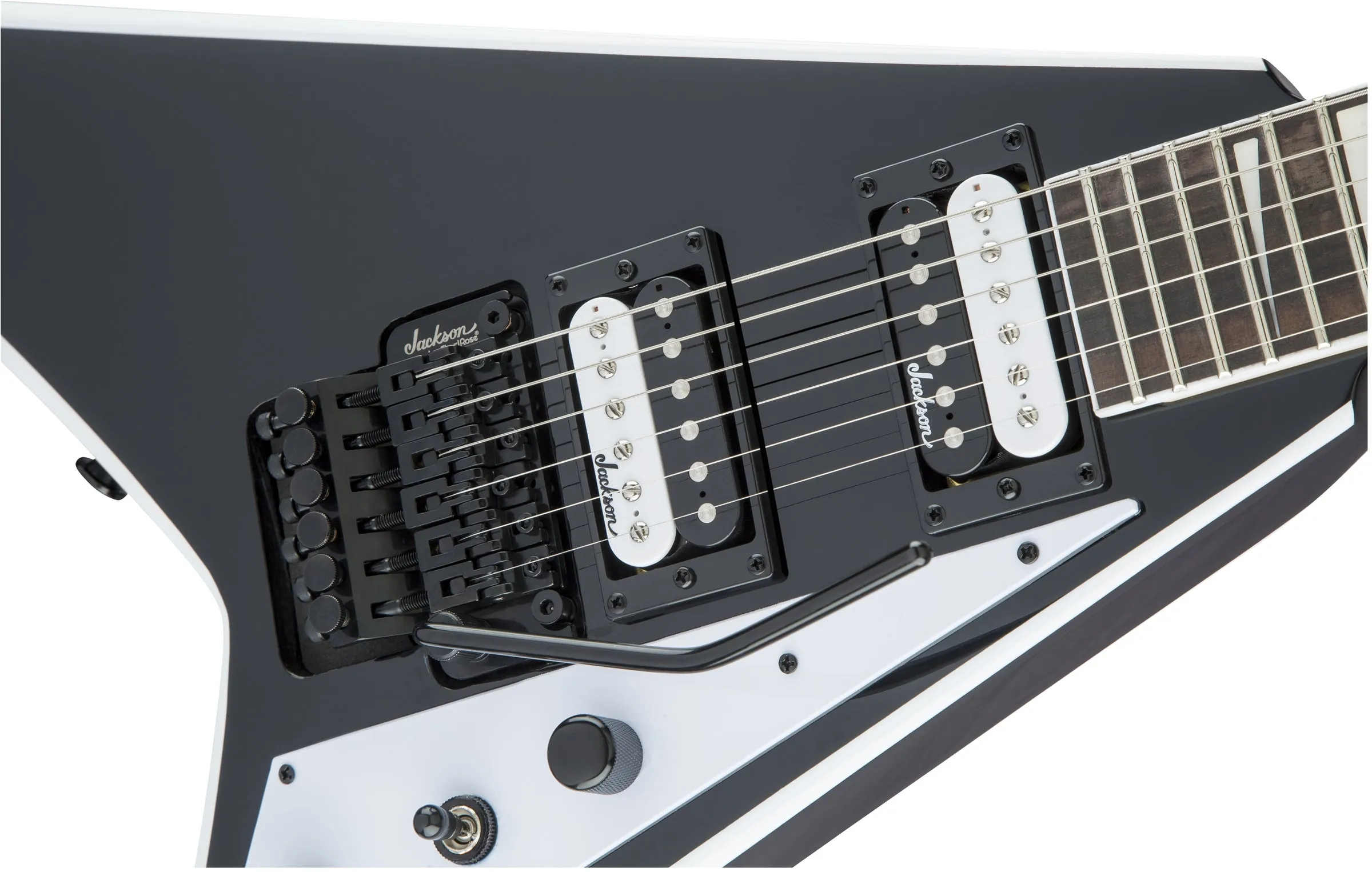 Jackson JS32 Rhoads Amaranth Fingerboard Black with White Bevels