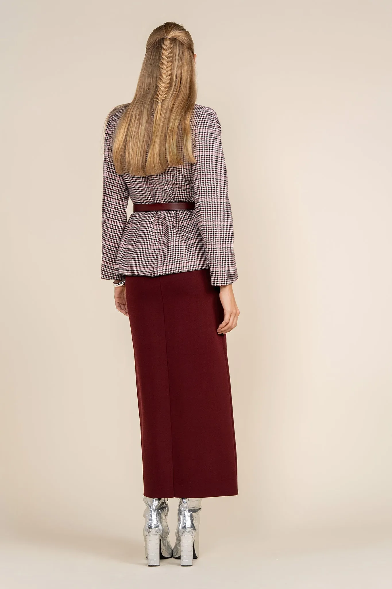 Jett Blazer in Merlot Plaid