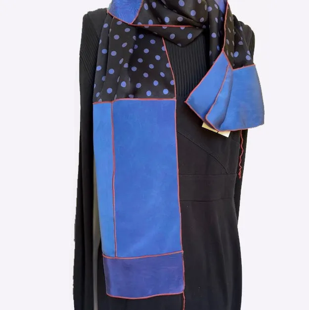 Judith Bird Scarf, Blue Dot