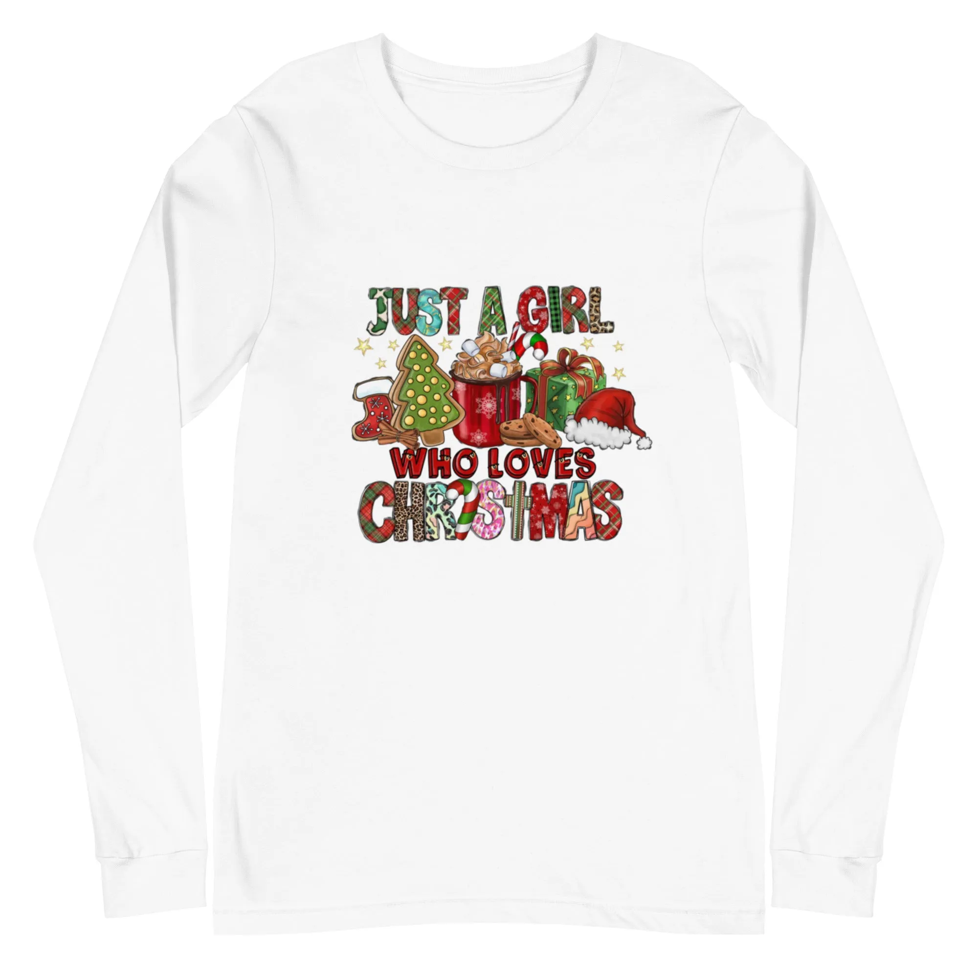 just A Girl Who Loves Christmas Long Sleeve Tee