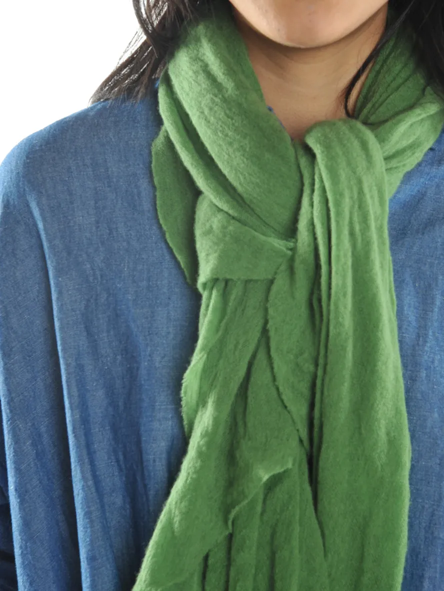 Kelly Green Classic Knit Diamond Cashmere Scarf