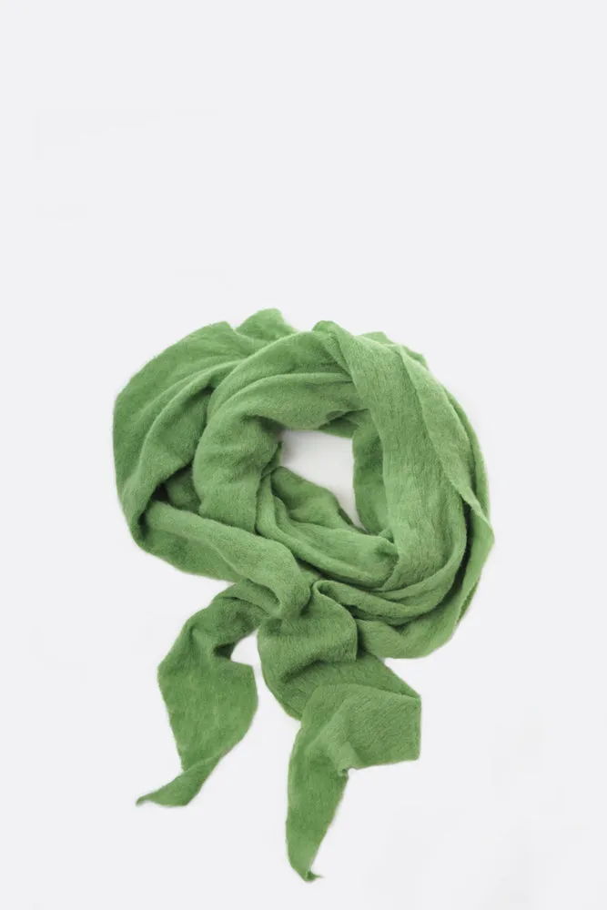 Kelly Green Classic Knit Diamond Cashmere Scarf