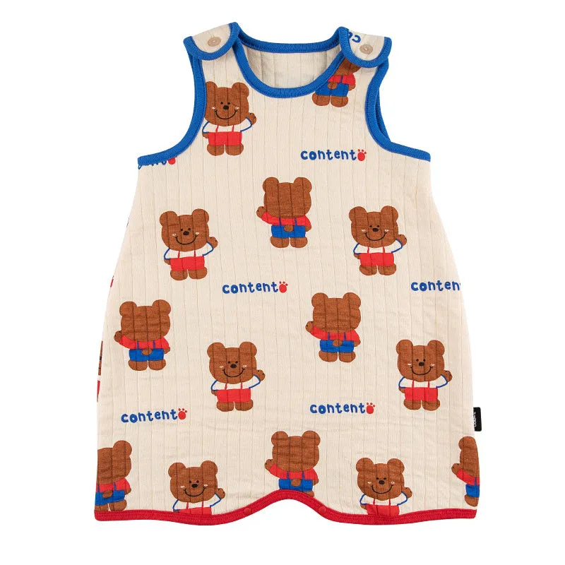 Kids Long Sleeping Vest - Choco Bear