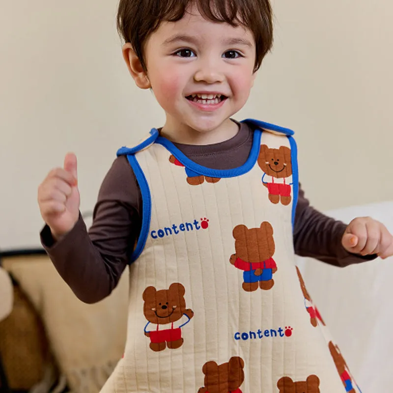 Kids Long Sleeping Vest - Choco Bear